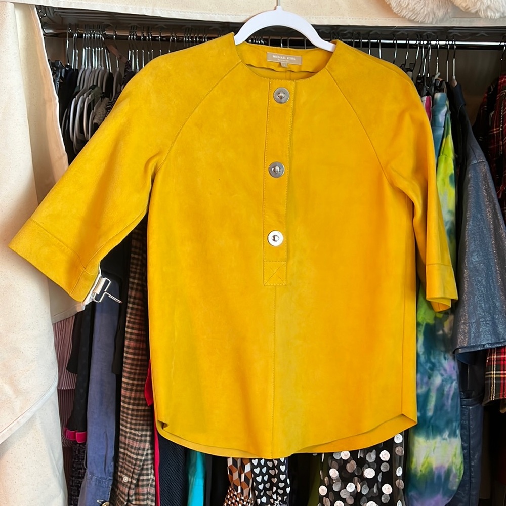 Michael Kors Collection Suede Top